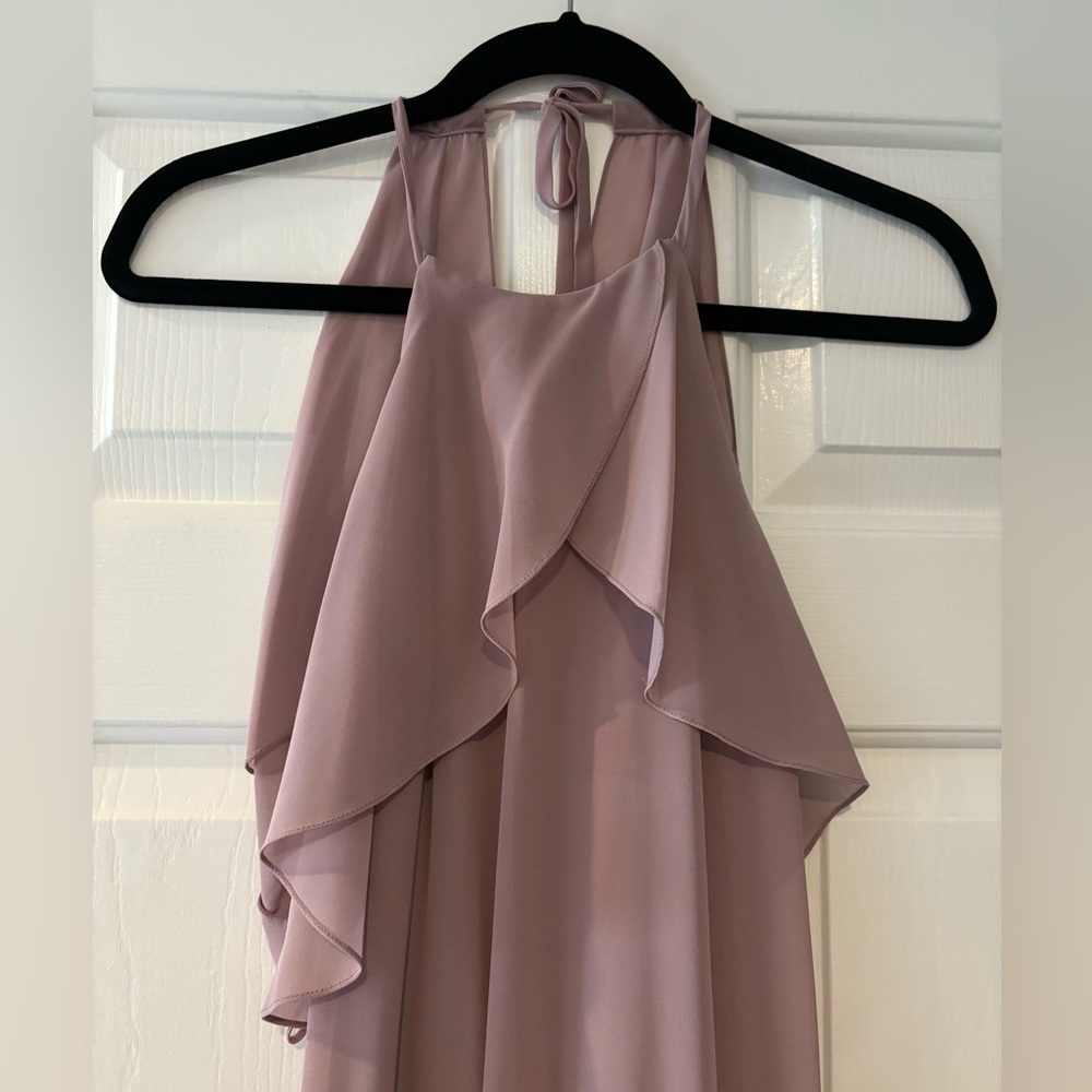 Like New Nouvelle Amsale Lavender chiffon Bella bridesmaids dress size small